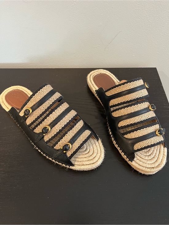 Coach Shoes - Like New Coach Espadrille Sandals in Black and Natural - Size 6